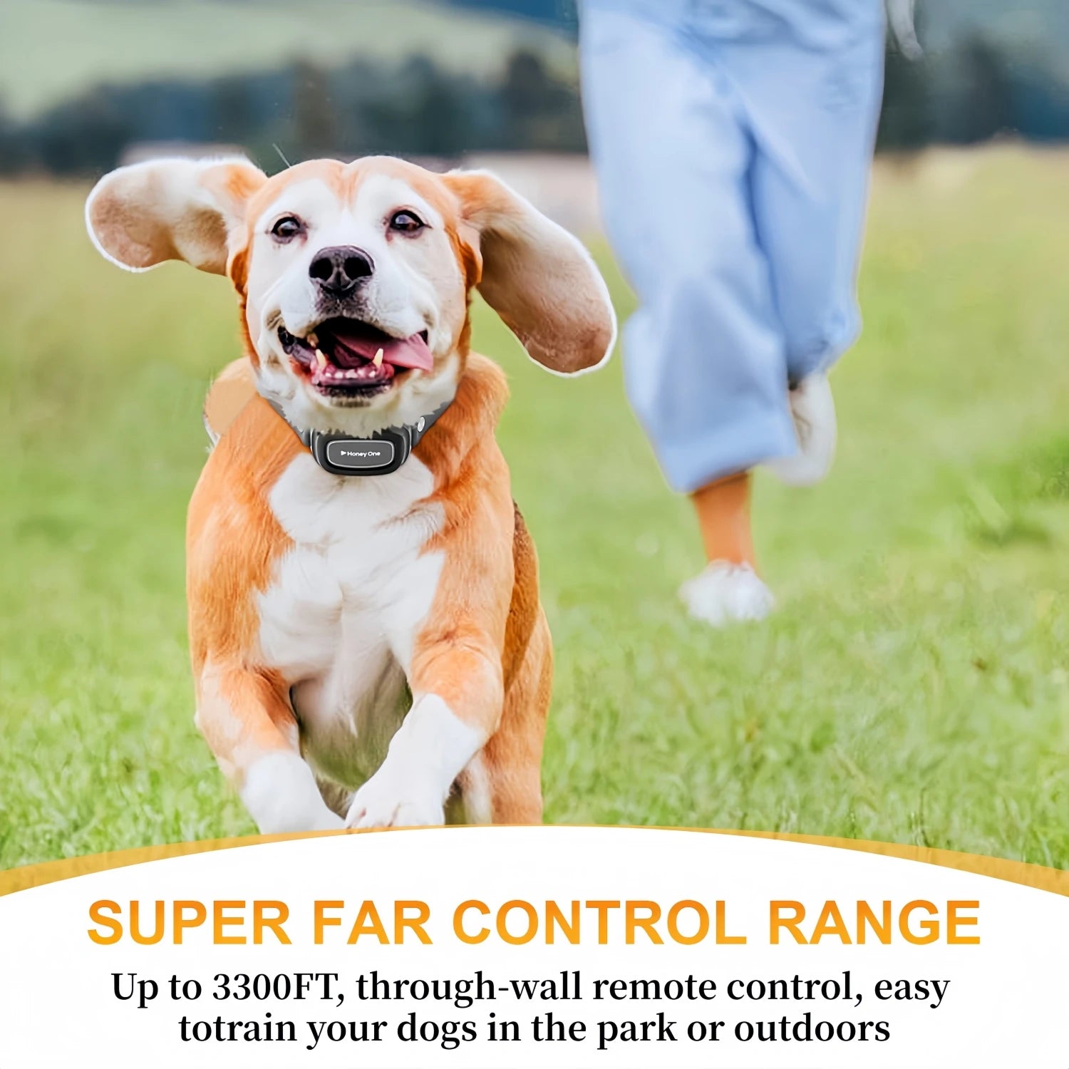 Waterproof Prime Deal Zone dog training collar with remote control, shock and vibration for pets 8-150 lbs, 3300 ft range.