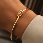 stainless steel woven twist cuff bracelet - view 1