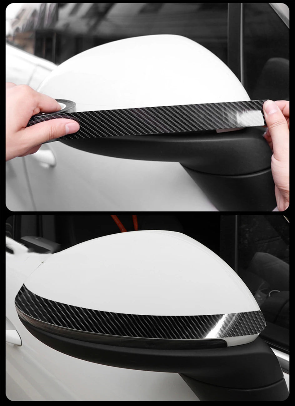 Black 3D car carbon fiber sticker by Prime Deal Zone, 1-10M DIY protective tape for auto door sills and side mirrors, waterproof and anti-scratch