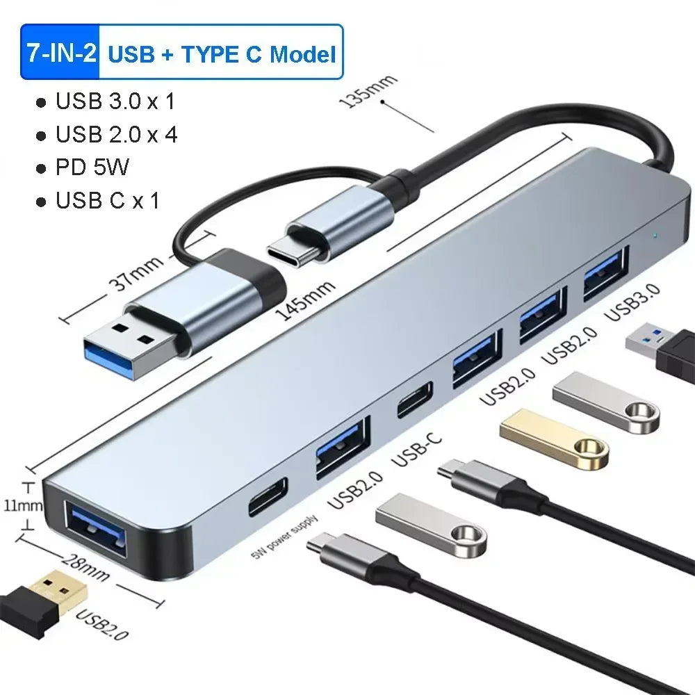 Prime Deal Zone USB C HUB 3-in-1 Type C to HDMI docking station with 4K HDMI, PD fast charge for MacBook, phone, and computer.