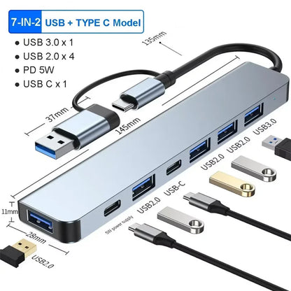 Prime Deal Zone USB C HUB 3-in-1 Type C to HDMI docking station with 4K HDMI, PD fast charge for MacBook, phone, and computer.