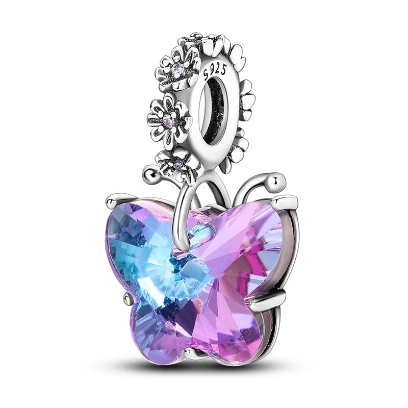 925 Sterling Silver Charm Beads — Mixed Dangle Designs