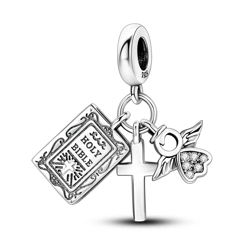 925 Sterling Silver Charm Beads — Mixed Dangle Designs