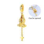 925 Sterling Silver Gold-Tone Charm Beads — Crosses, Bows & Mixed Designs