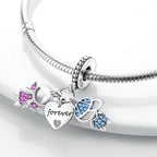 925 sterling silver charm beads, hearts and sweet love designs - view 6