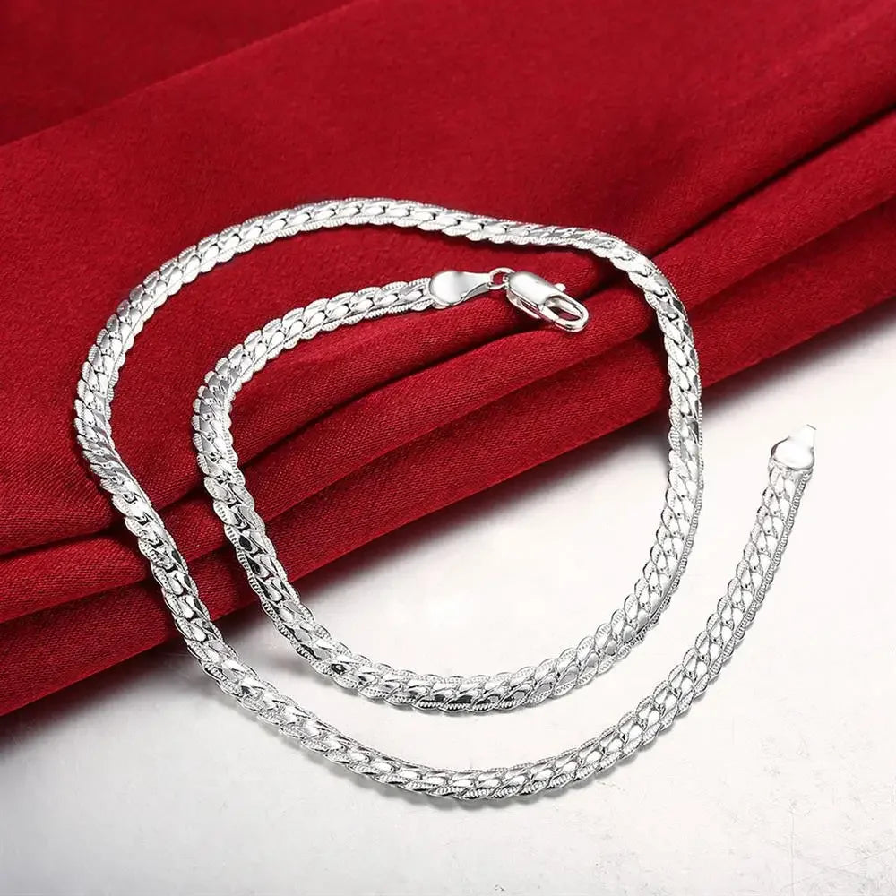 stainless steel 6mm chain necklace, unisex - view 9