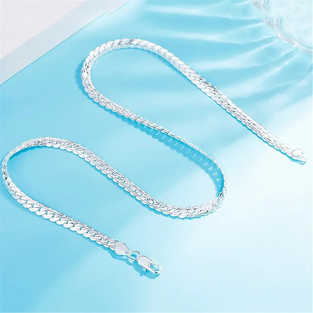 stainless steel 6mm chain necklace, unisex - view 5