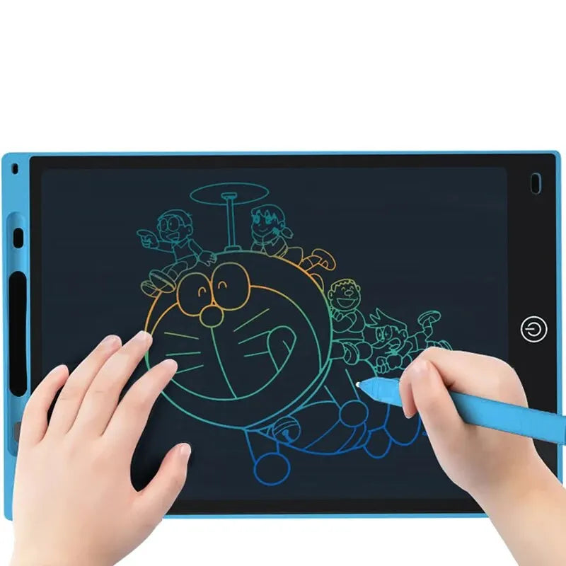 Multi-size LCD writing tablet for kids by Prime Deal Zone, featuring 6.5, 8.5, 10, and 12-inch reusable drawing board with lock and erase functions.