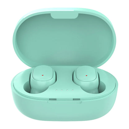Wireless Bluetooth earphones with LED display, touch controls, stereo sound, suitable for Xiaomi and Huawei devices.
