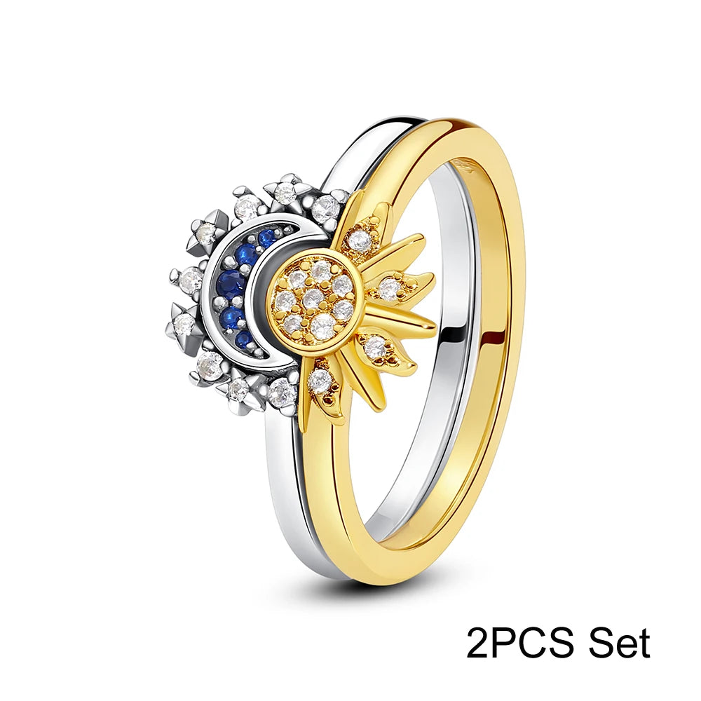 925 Sterling Silver Crown Heart Ring with Zircon