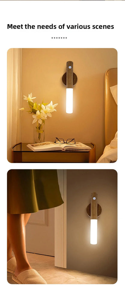 Prime Deal Zone LED night light with USB charging, human induction, motion sensor, ideal for bedside, cabinet, wardrobe, and home lighting