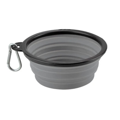 Prime Deal Zone durable TPR pet food bowl for cats and dogs, collapsible silicone travel water and food bowl for outdoor use