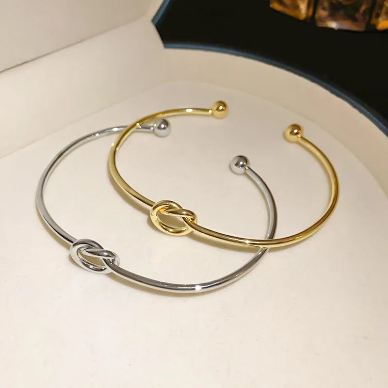 stainless steel woven twist cuff bracelet - view 5