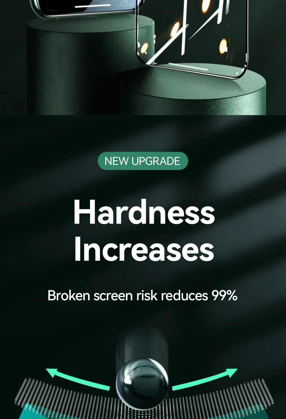 Joyroom tempered glass screen protector for iPhone 17, 16, 15 Pro Max, full screen HD protection, clear and durable.
