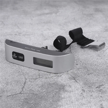 Portable digital luggage scale with LCD display, 110lb capacity, ideal for weighing suitcases and travel bags by Prime Deal Zone.