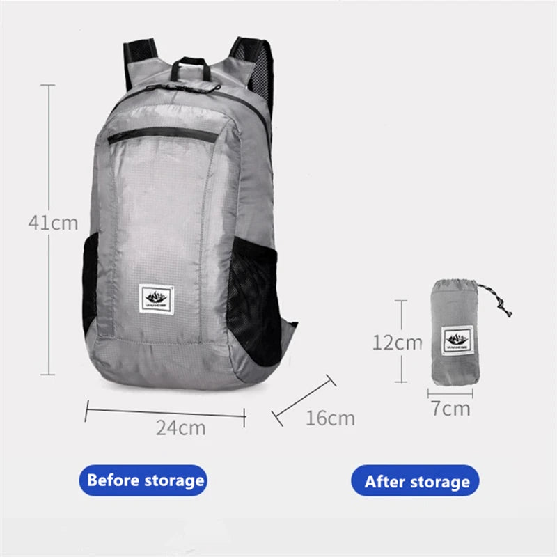 Prime Deal Zone ultra-light waterproof outdoor hiking and cycling travel backpack with foldable storage, ideal for fitness and travel.
