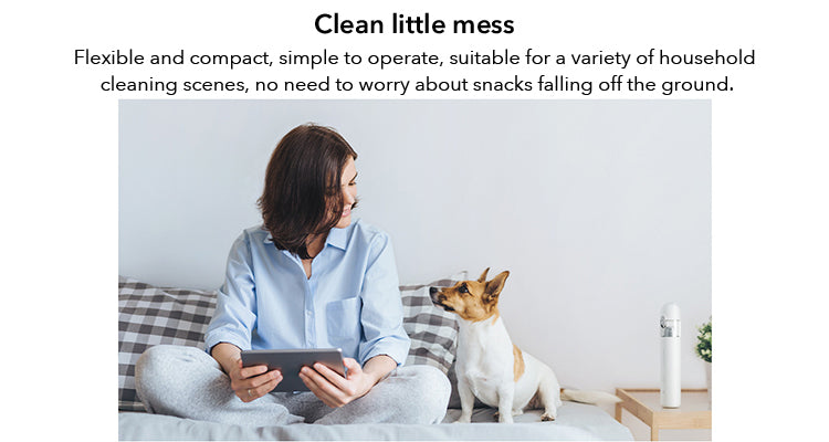 Xiaomi Mijia portable handheld vacuum cleaner with cyclone suction, compact design, ideal for home and car cleaning, 13000PA power