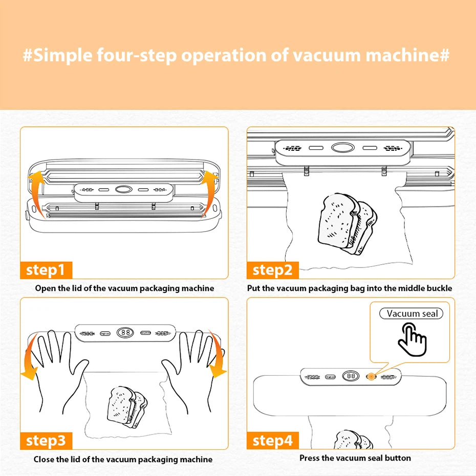 Prime Deal Zone SaengQ vacuum sealer machine with included vacuum bags for food sealing and preservation.