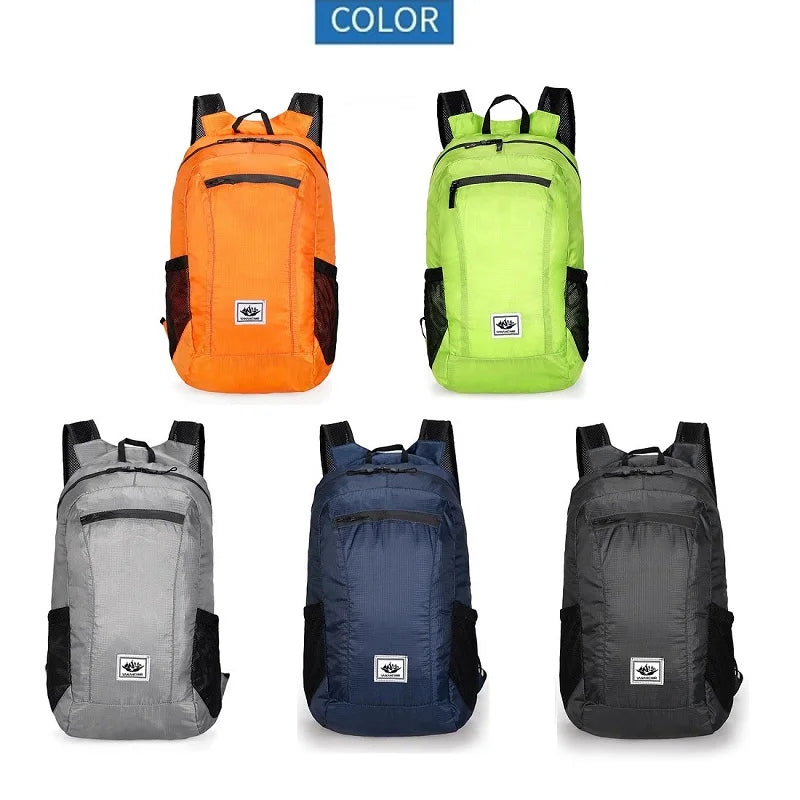 Prime Deal Zone waterproof ultra light outdoor hiking and cycling backpack with foldable design and compact storage for travel and fitness.