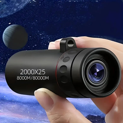 Prime Deal Zone 2025 2000X25 HD Monocular Telescope for travel, hiking, camping, bird watching, and stargazing, compact and portable.