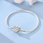 925 Sterling Silver Heart Zircon Snake Chain Bracelet — Multiple Designs, 17–20cm