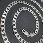 925 Sterling Silver Face Chain Necklace for Men & Women