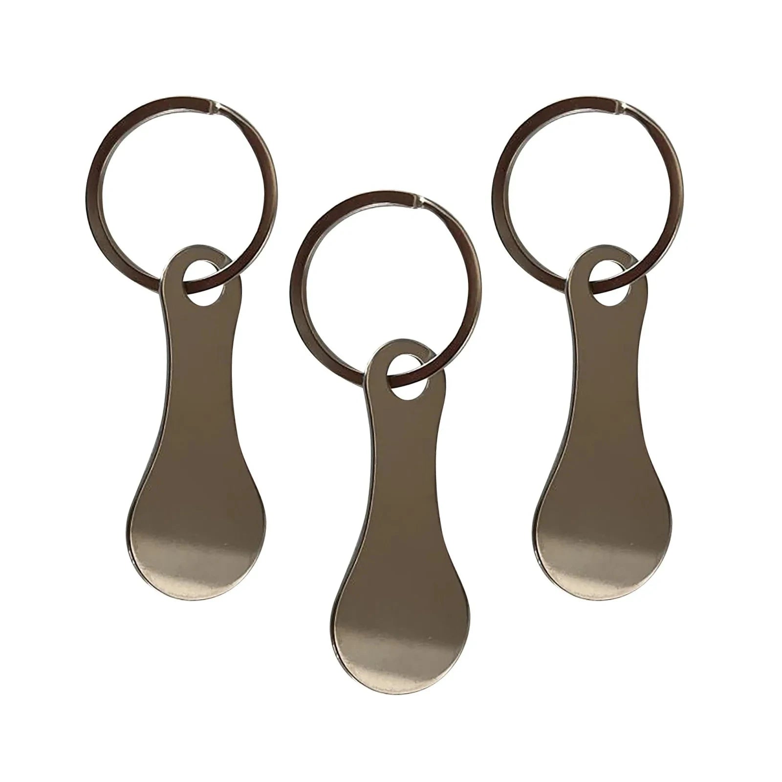 Stainless steel shopping cart token key ring by Prime Deal Zone, portable keychain with practical metal hook for keys and shopping carts.