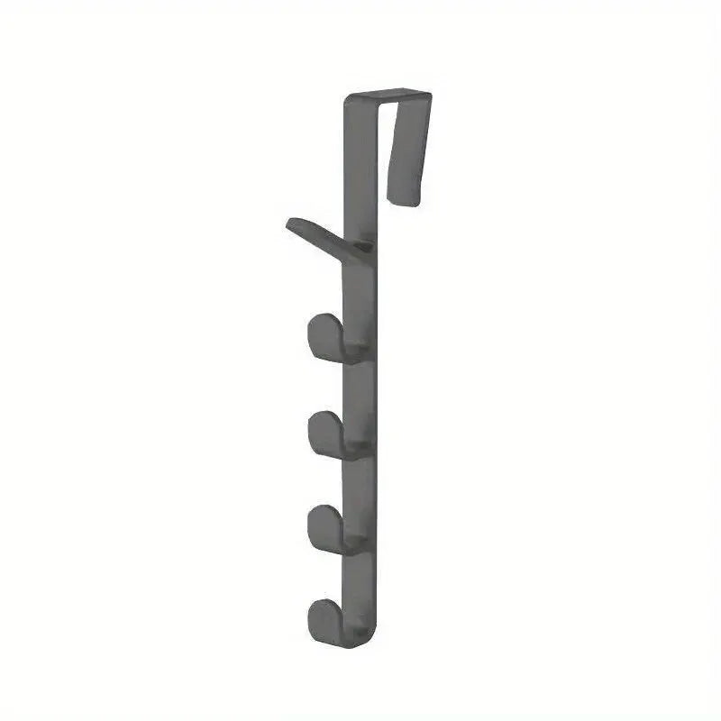 Prime Deal Zone plastic over-the-door hanger rack with hooks for hanging clothes, purses, and bags in bedroom storage organization.