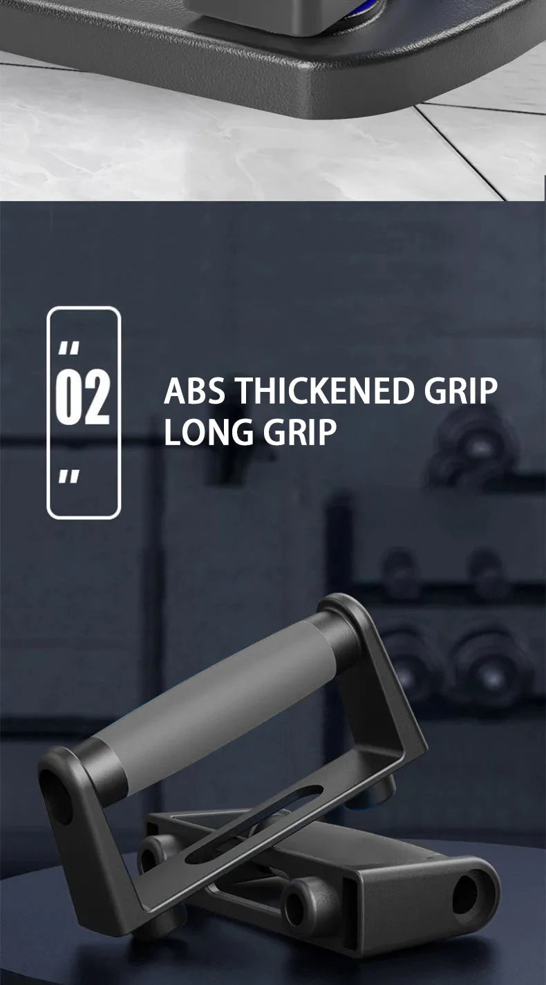 Prime Deal Zone foldable push-up board set with handles for chest, arms, and back training, showing its versatile fitness design.