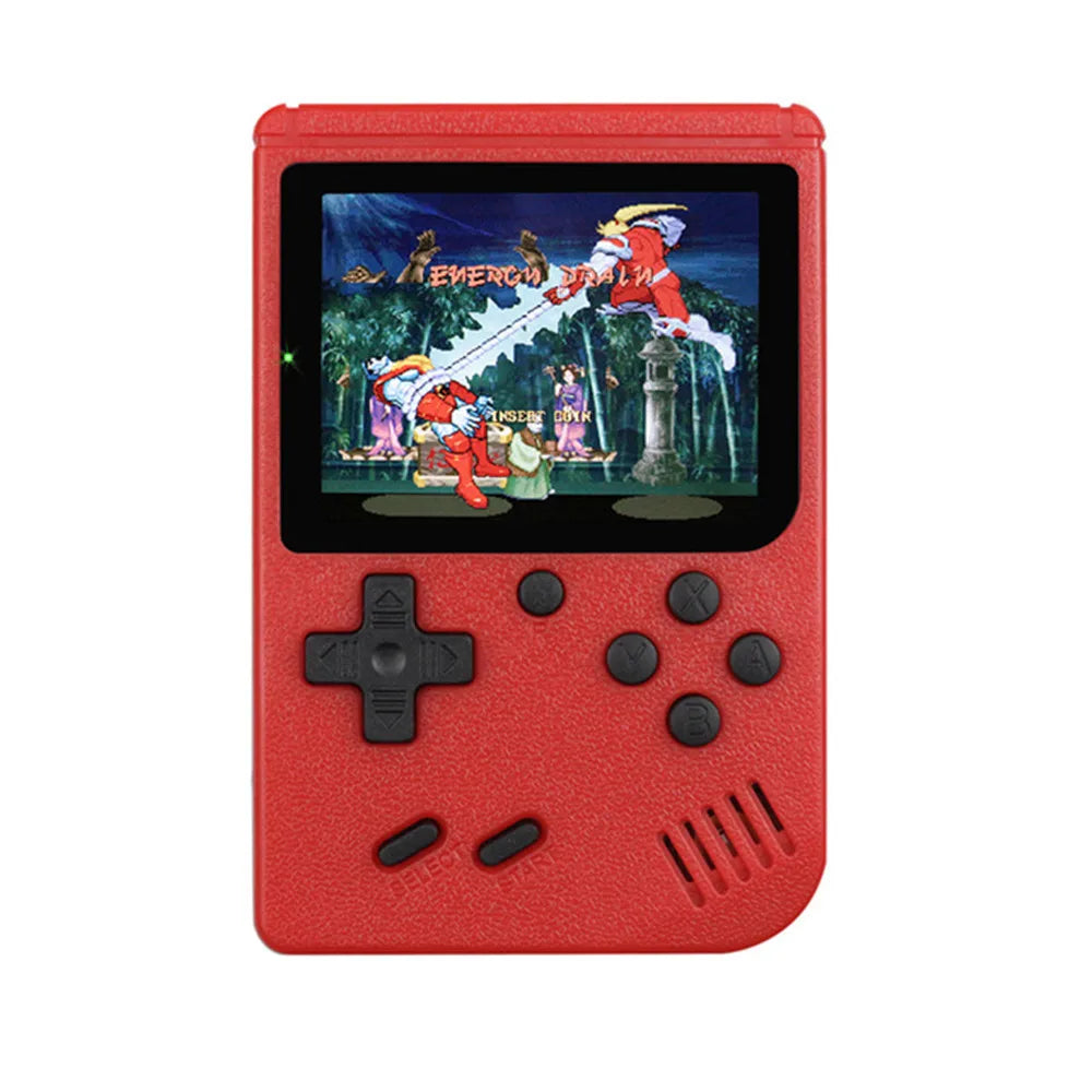 Retro handheld game console with 3-inch color display featuring 400 classic games from Prime Deal Zone.