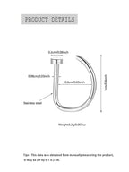 curved barbell nose stud, d-shape tragus hoop - view 3