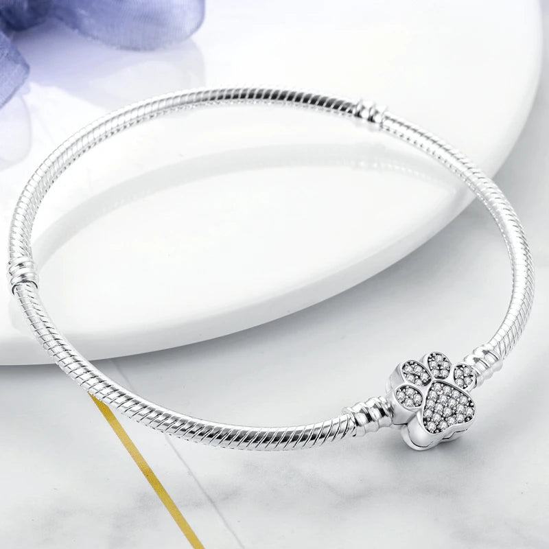 925 sterling silver charm bracelet, pave zirconia - view 15