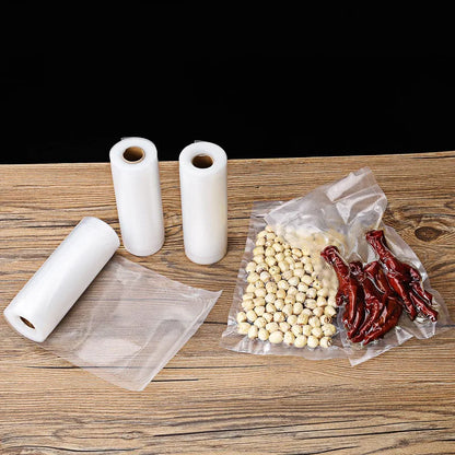 Prime Deal Zone food vacuum storage bags for sealer, suitable for meat, fruit, vegetables, sous vide, in various sizes and roll lengths