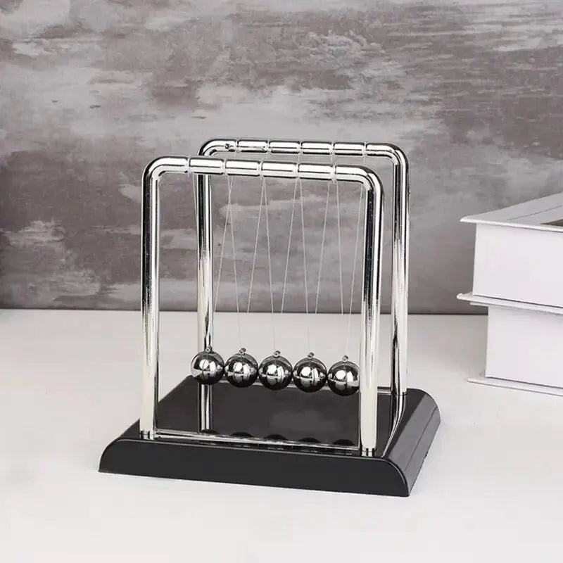 Prime Deal Zone Newton's Cradle steel ball balance toy, desktop physics pendulum for stress relief and home decoration.