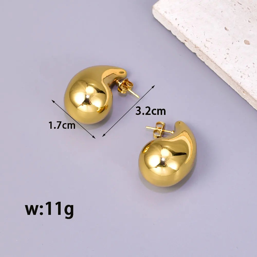 Prime Deal Zone E77 stainless steel hollow earrings for women, stylish and elegant light luxury jewelry with a simple design.