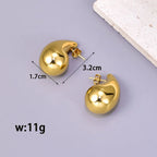 Prime Deal Zone E77 stainless steel hollow earrings for women, stylish and elegant light luxury jewelry with a simple design.