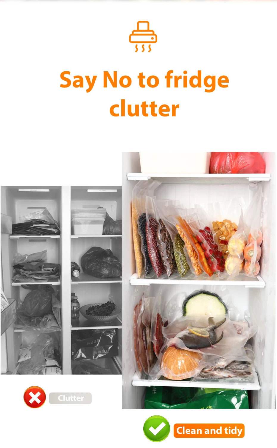 Prime Deal Zone SaengQ vacuum sealer packaging machine with digital controls and included vacuum bags for airtight food sealing.