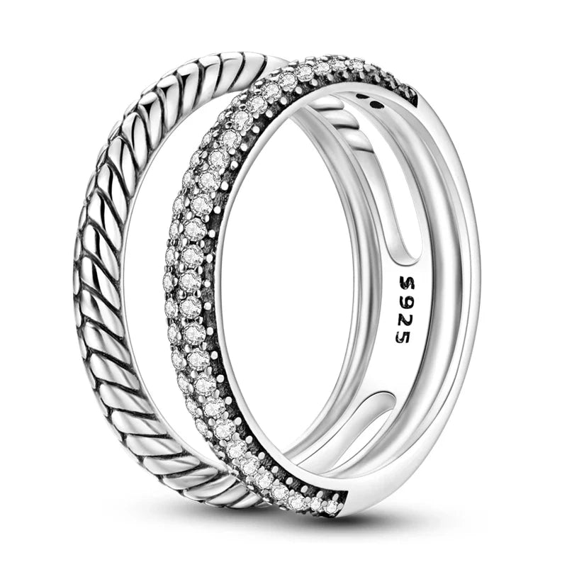 925 sterling silver star and X rings, product grid