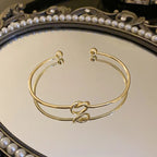 stainless steel woven twist cuff bracelet - view 9