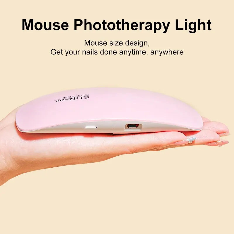 Prime Deal Zone 6W mini nail dryer with 6 LED UV lamp, portable nail drying machine with USB cable for home manicure use