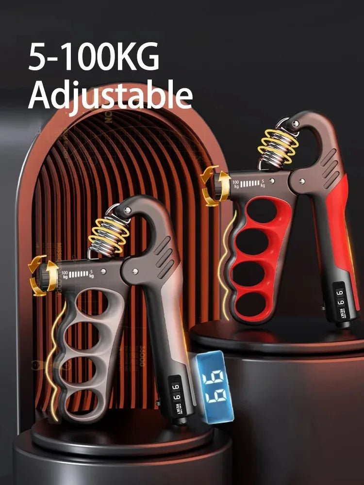 Prime Deal Zone adjustable grip strength hand exerciser with 5-150kg resistance for muscle recovery and fitness training.