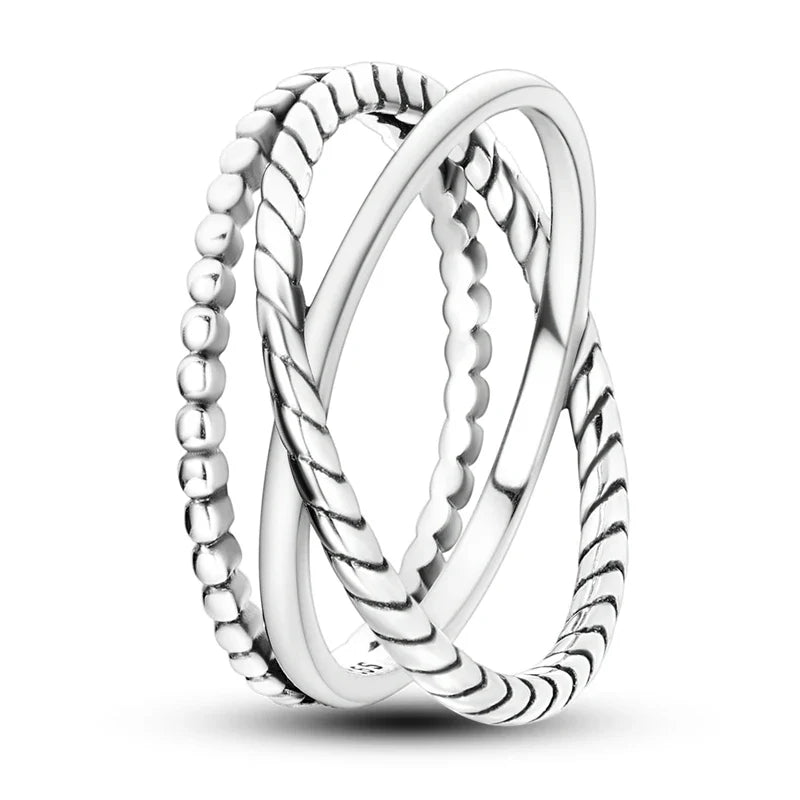 925 sterling silver star ring, top view