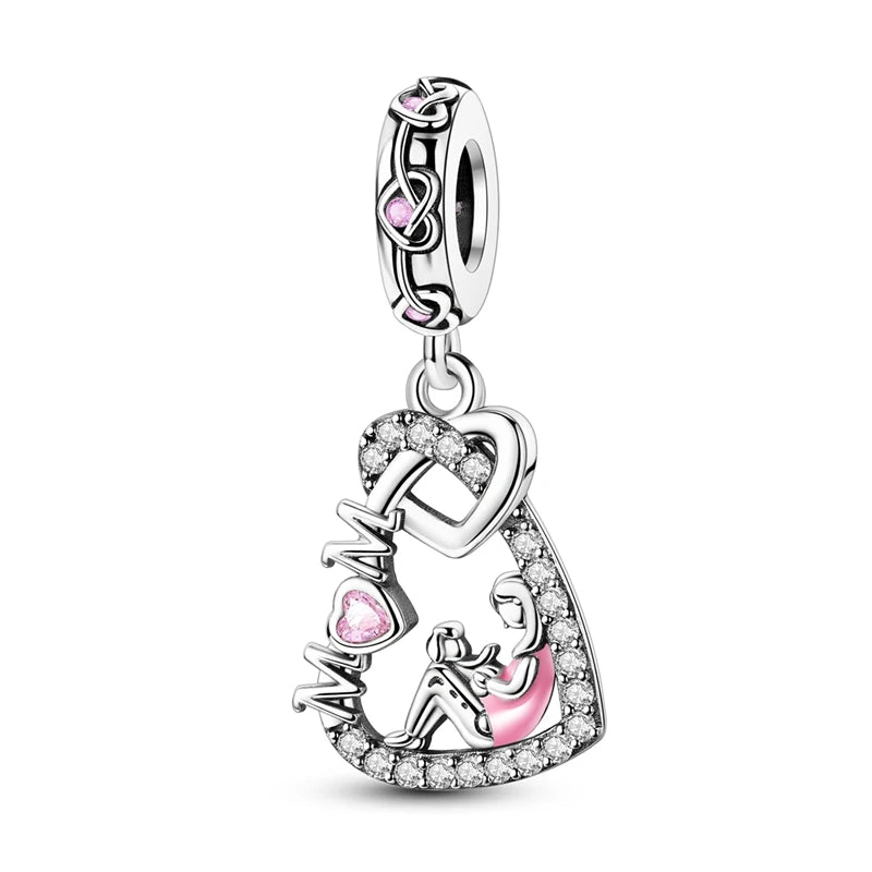 925 Sterling Silver Charm Beads — Hearts, Trees & Sweet Love Designs