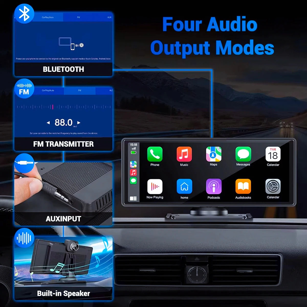 Prime Deal Zone Pionray 7/10-inch Android Auto and Wireless CarPlay universal portable screen for car radio and video display