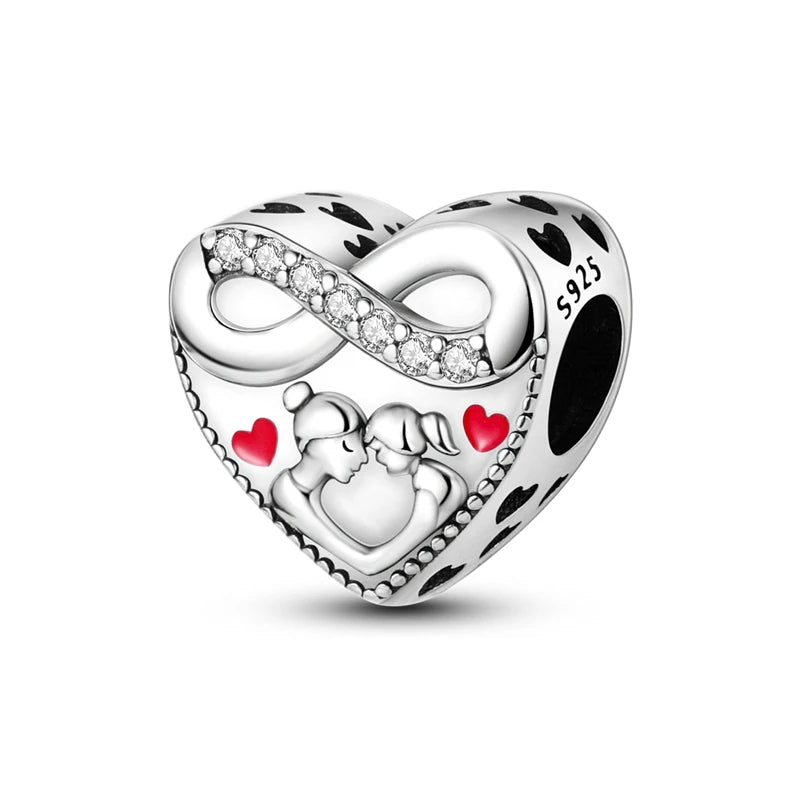 925 Sterling Silver Charm Beads — Hearts, Trees & Sweet Love Designs