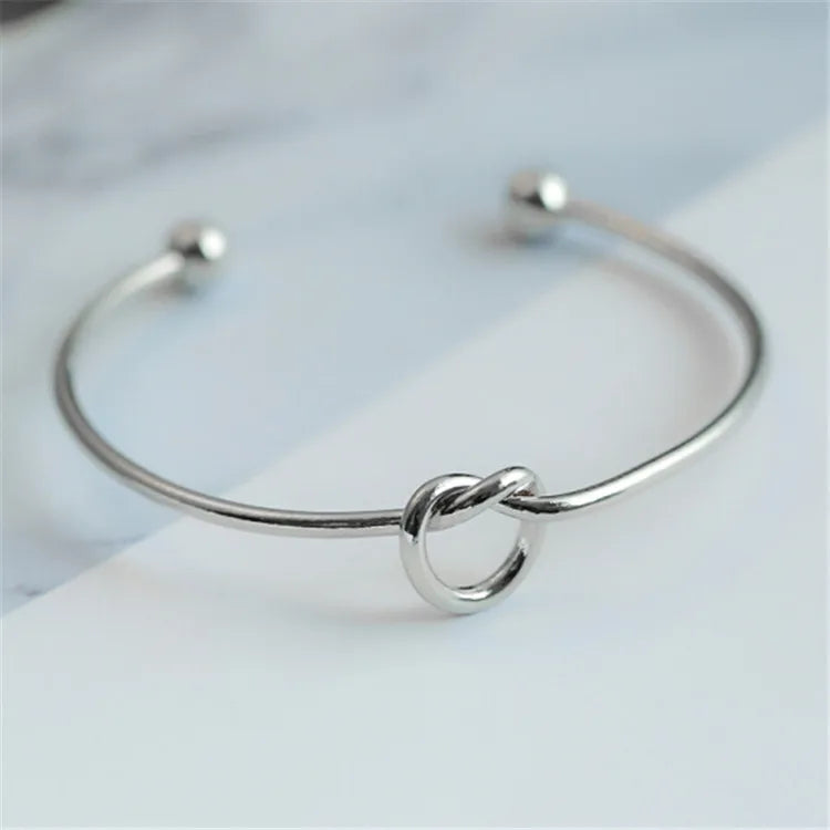 stainless steel woven twist cuff bracelet - view 4
