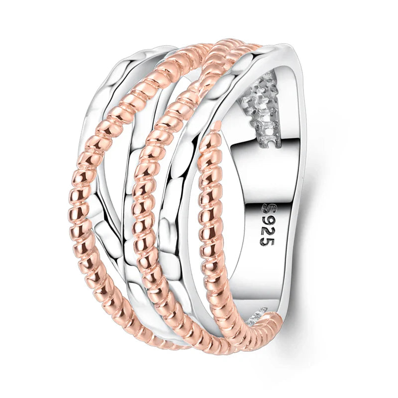 Silver zircon ring lifestyle shot