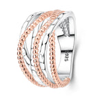Silver zircon ring lifestyle shot