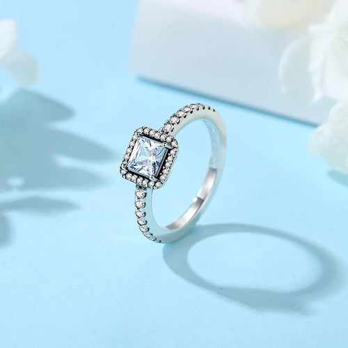 925 Sterling Silver Crown Heart Ring with Zircon