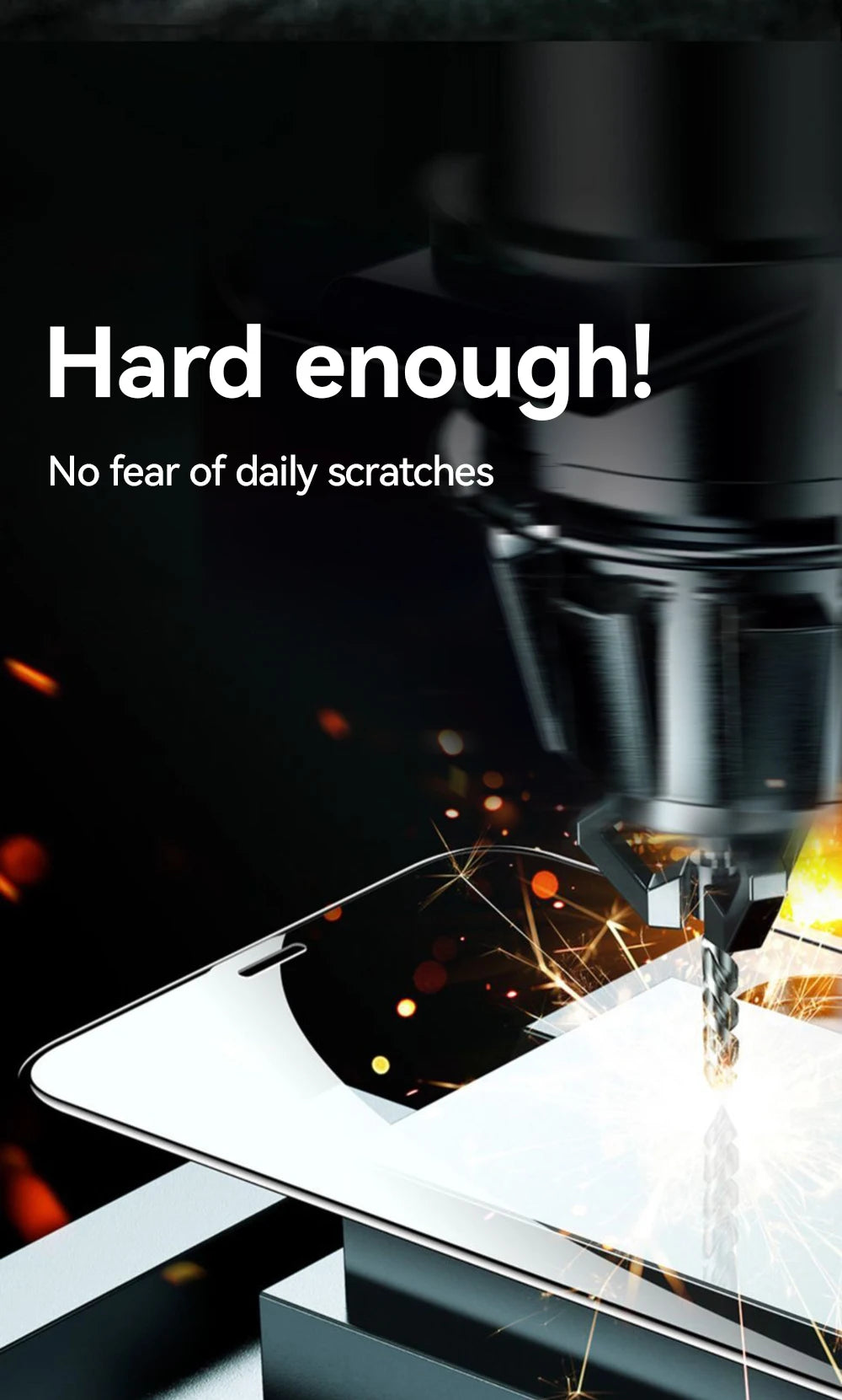 Joyroom tempered glass screen protector for iPhone 17, 16, 15 Pro Max, full screen HD glass protection, clear and durable.